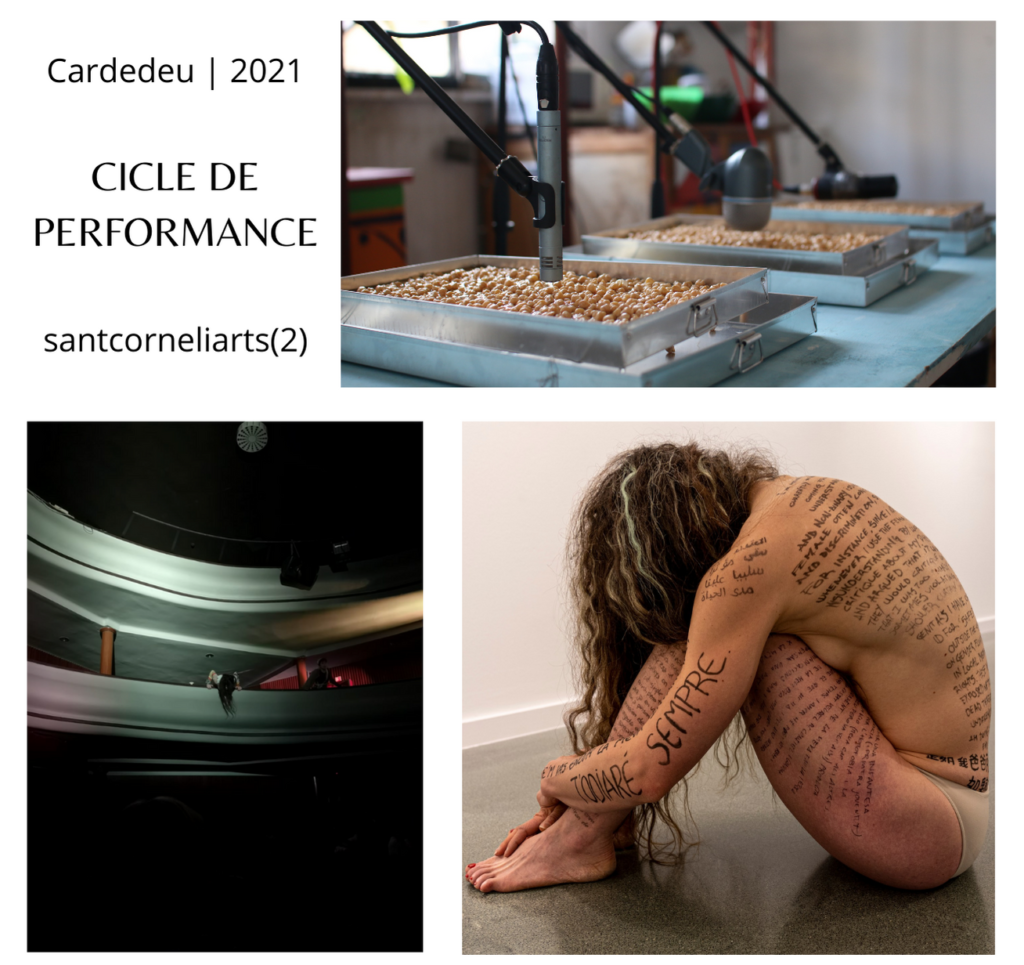 Cartell del cicle de performance Santcorneliarts Cardedeu 2021